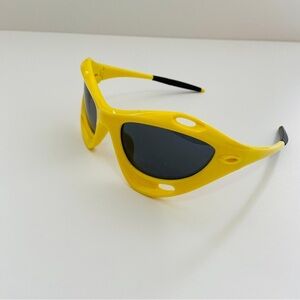 Steampunk chunky futuristic racing Running Fashion Sunglasses Glasses yellow